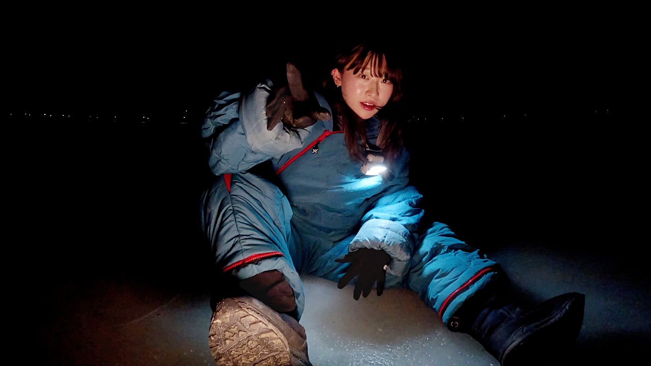 -15도 얼음 위에서 빙어 잡아먹고 노숙하기 (온마을이 키우는 낚시 왕초보)
