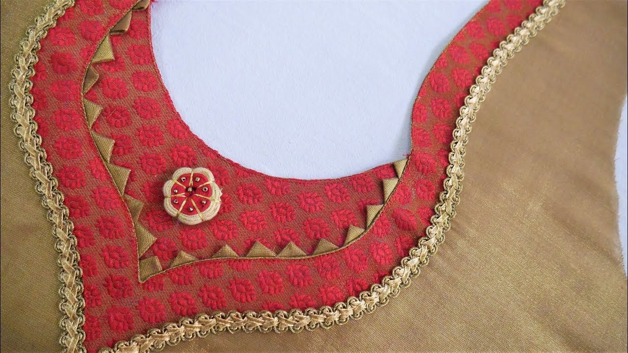 Party Wear Back Neck Design For Blouse/Suit Cutting And Stitching