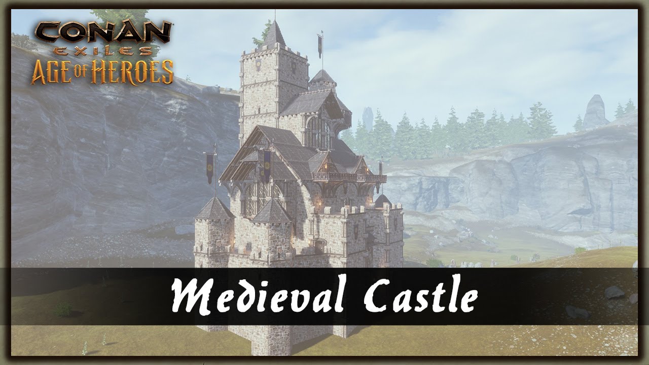 HOW TO BUILD A MEDIEVAL CASTLE [SPEED BUILD] - CONAN EXILES