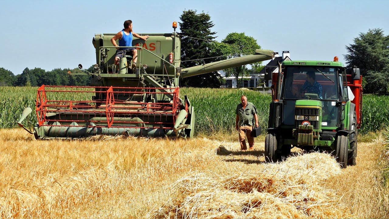 Graan oogst | Claas Matador Gigant | Cad ride | John Deere | Het Hogeland | Harvesting 2018