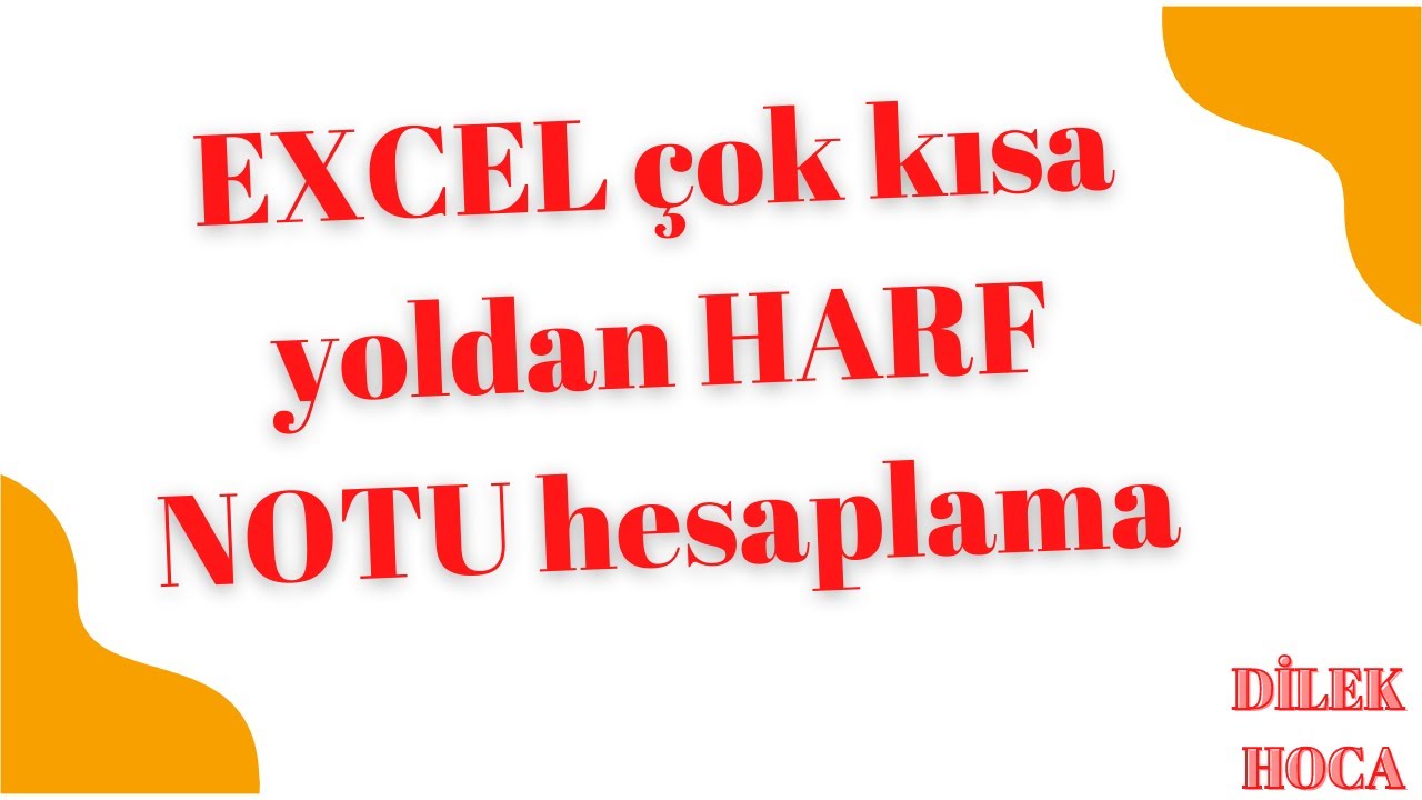 Excel Düşeyara Formülü ile Harf Notu Hesaplama | Tablodan Veri Çekme