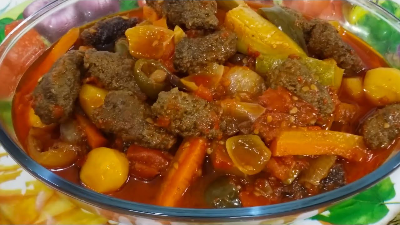 أصابع الكفتة المطبوخة مع الخضار ♥️