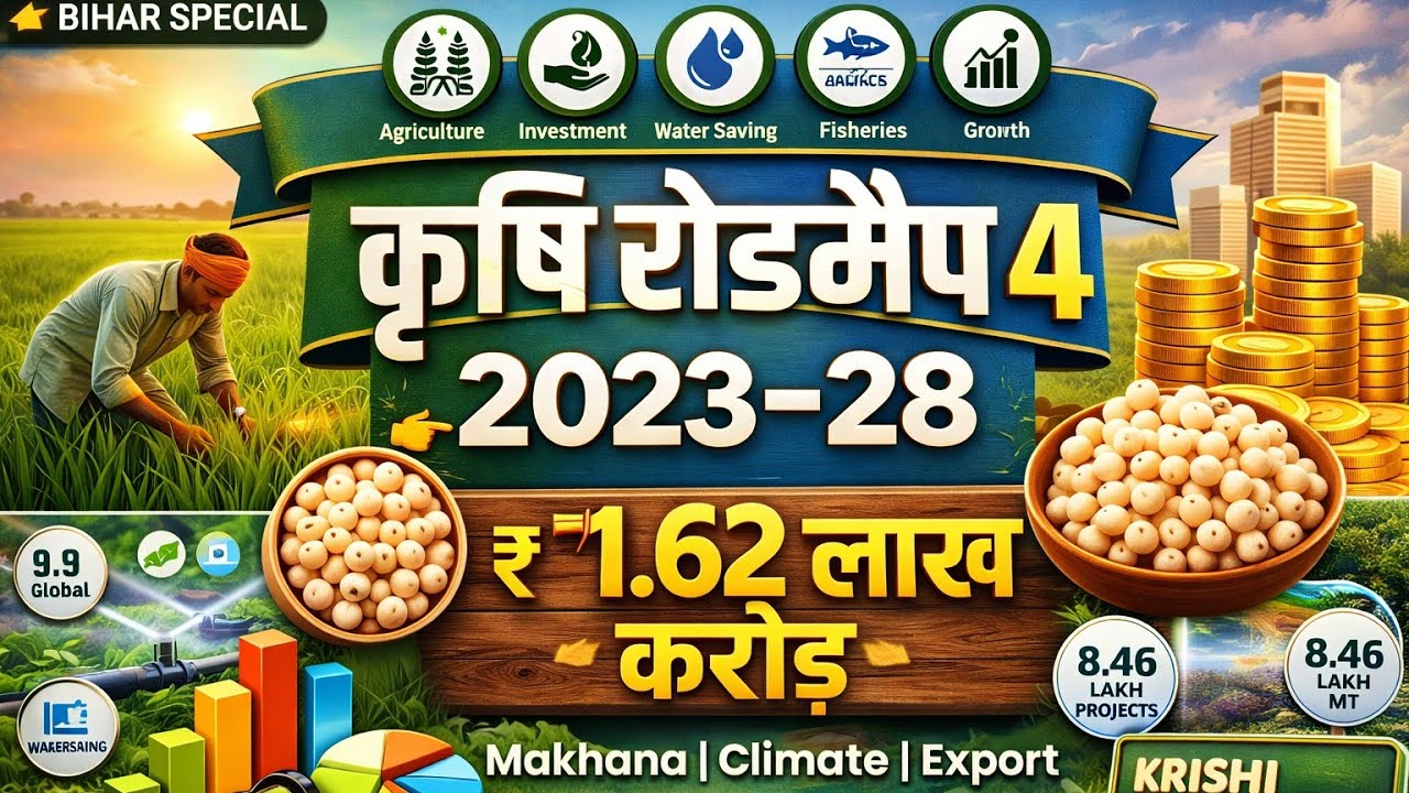 Bihar 4th agriculture road map|bihar krishi road map|what is the bihar 4th krishi road map|bpsc72 gk
