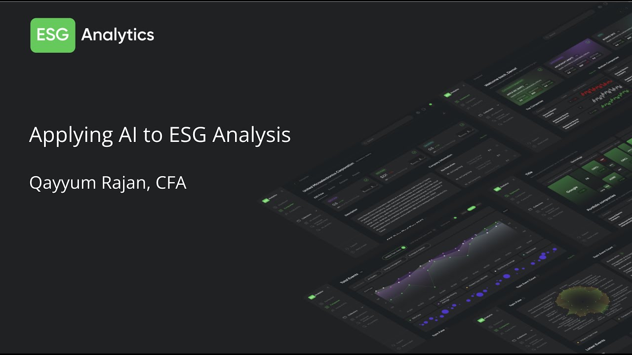 Applying AI to ESG Analysis webinar