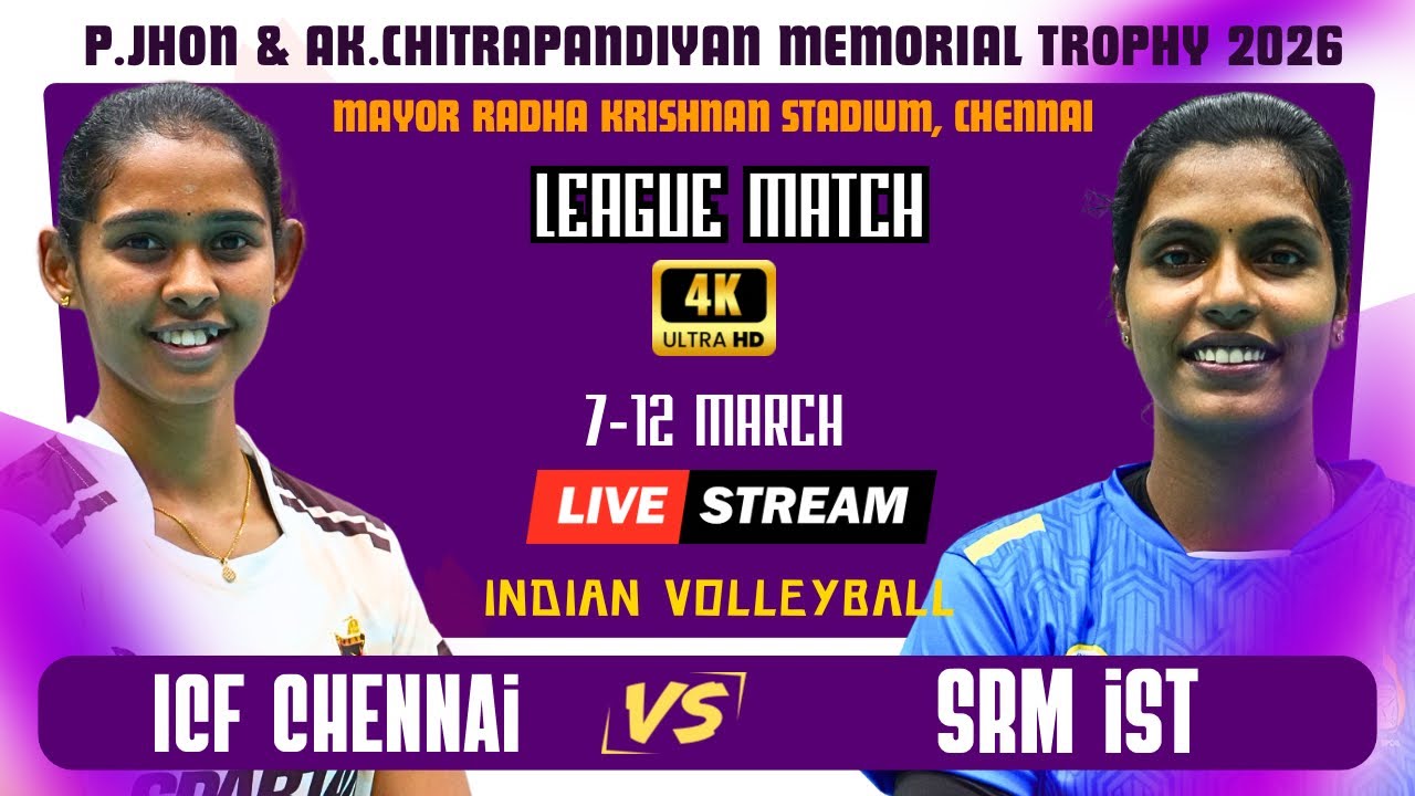 Day 4 | ICF Vs SRM IST | Womens | P.John & Chithrapandian Memorial Volleyball Tournament 2026