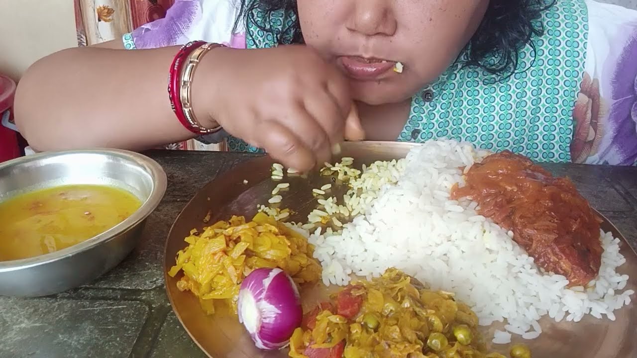 Bengali dish, cabbage curry, fish curry 🔥😋 with rice,lauki ki sabji & dal 😋