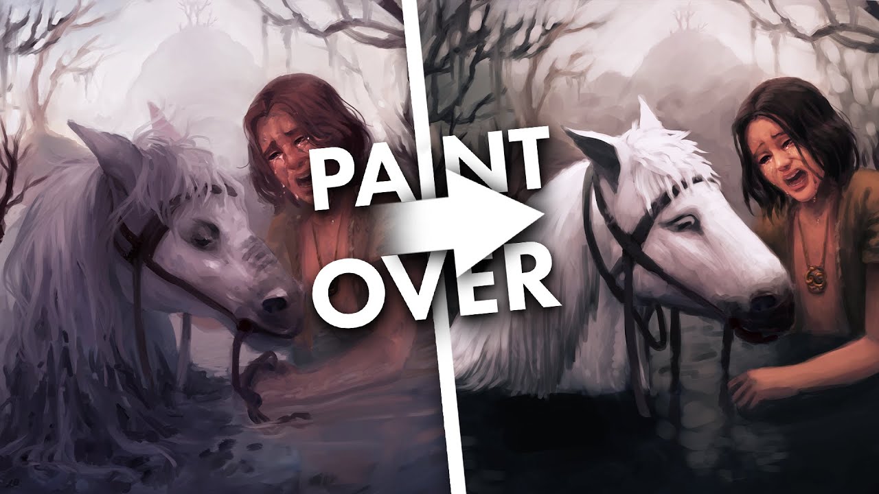 NeverEnding Story Fan Art: Paintover Lesson