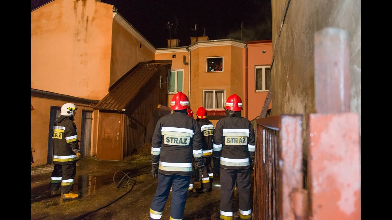 Pożar budynku ul. Jerozolimska Rawa Mazowiecka /eRawa.pl