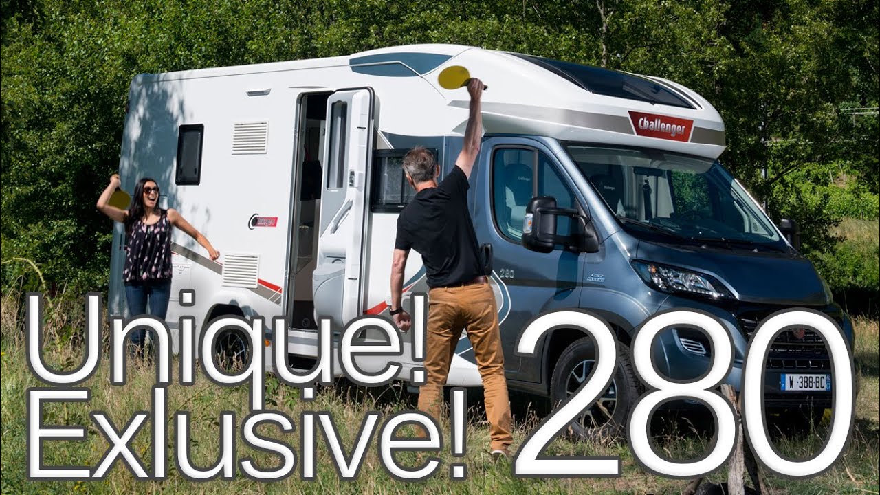 280 CHALLENGER : Unique Le lit central de pavillon ! // EXCLUSIVE: the central fold down bed !