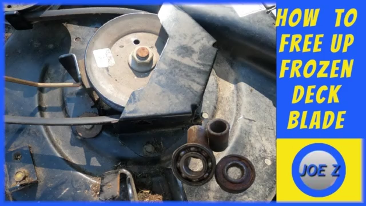 How to free up frozen deck blade/spindle