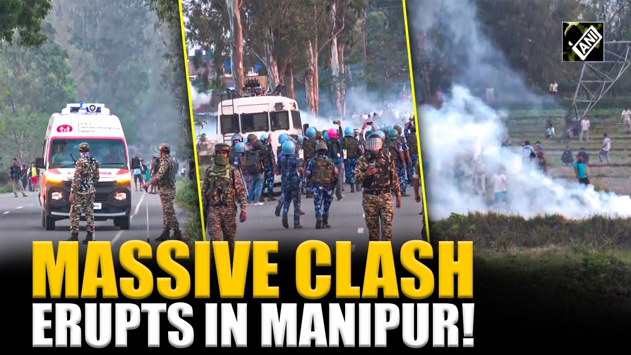 Clash erupts in Manipur&rsquo;s Bishnupur, Security forces use tear gas to disperse mob