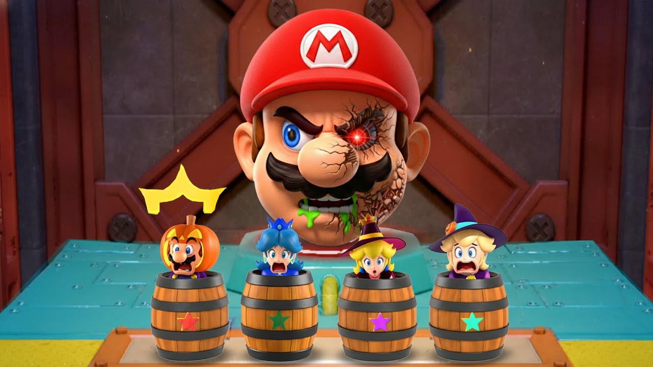 Mario Party Superstars Minigames - Mario Halloween VS Peach VS Daisy VS Rosalina (Master CPU)