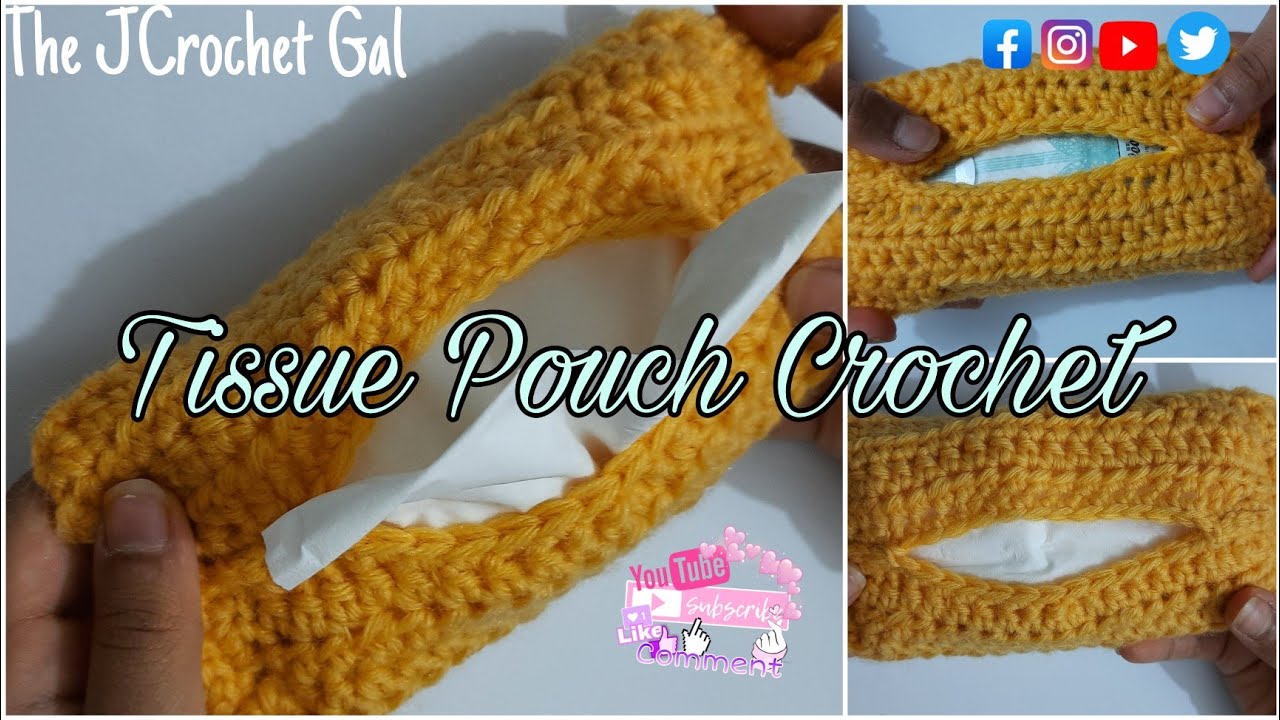 Tissue Pouch Crochet | Travel Pouch Crochet | Tissue Pouch Couch Pattern | crochet ideas