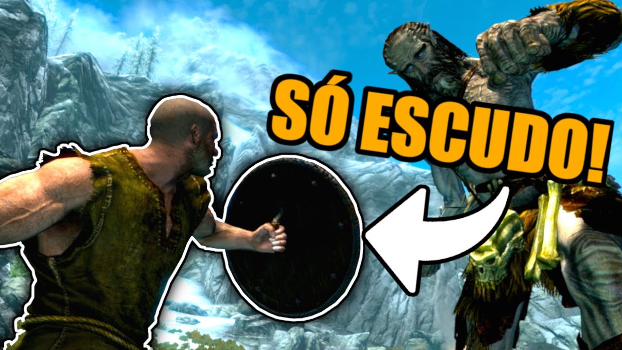 Da para zerar SKYRIM só com um ESCUDO?