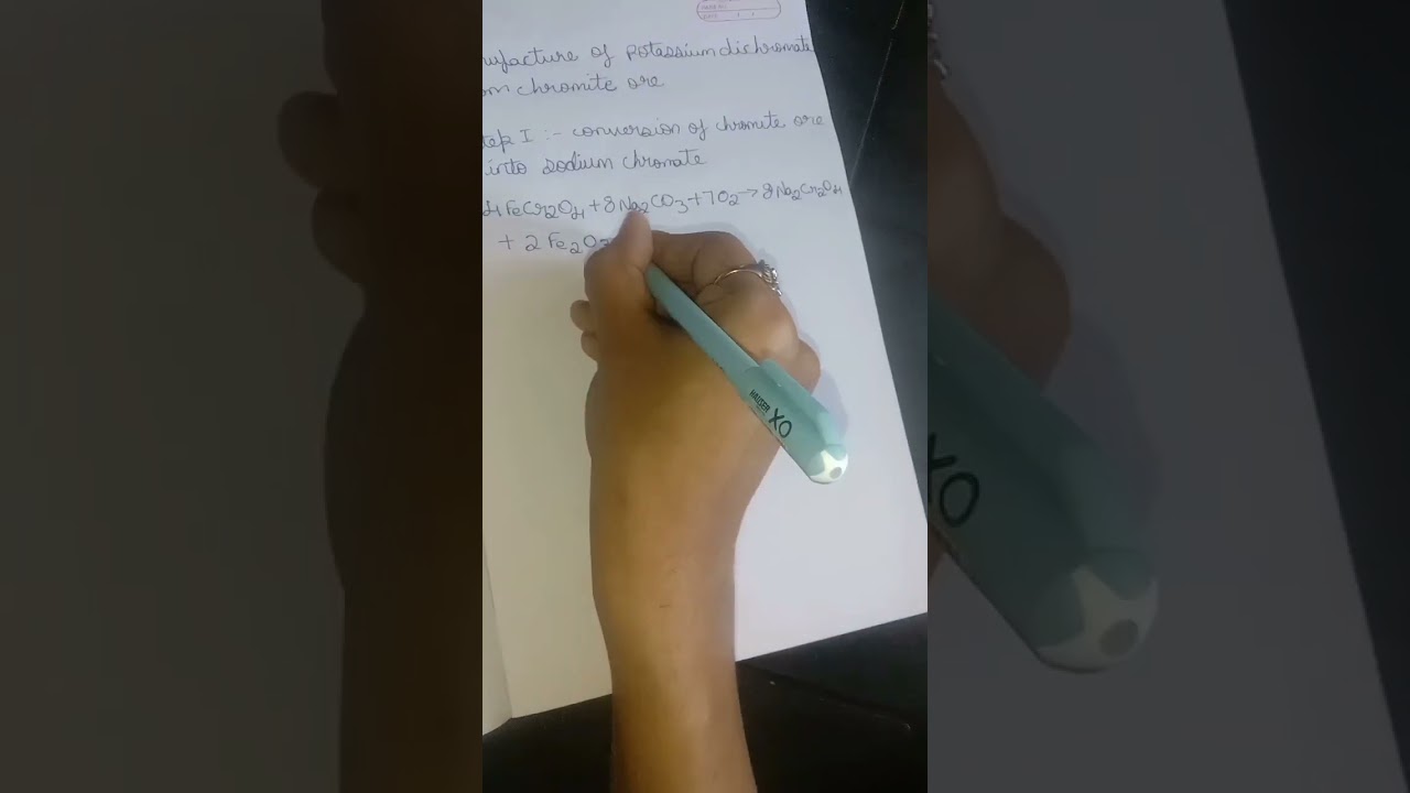 Chemistry :- Manufacture of potassium dichromate from chromite ore part 1 class 12