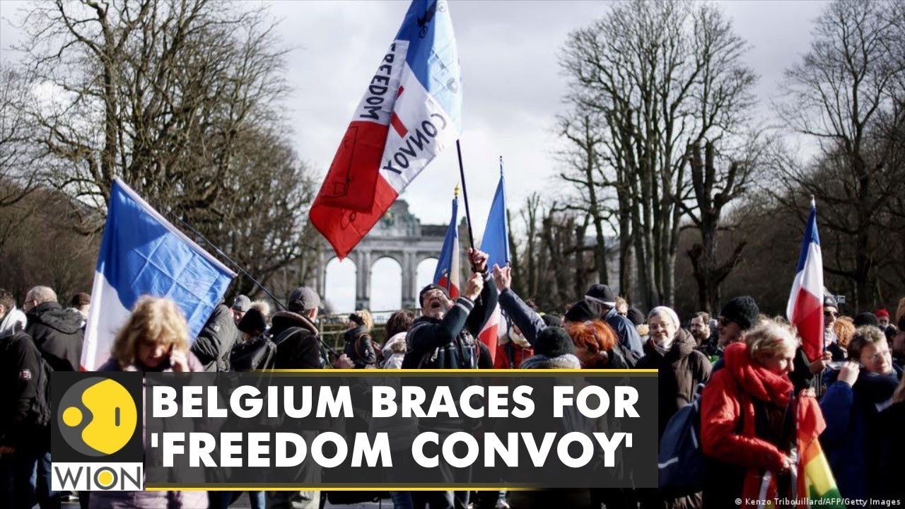 Heavy police deployment across Brussels to block &ldquo;Freedom Convoy&rdquo; protest | World News