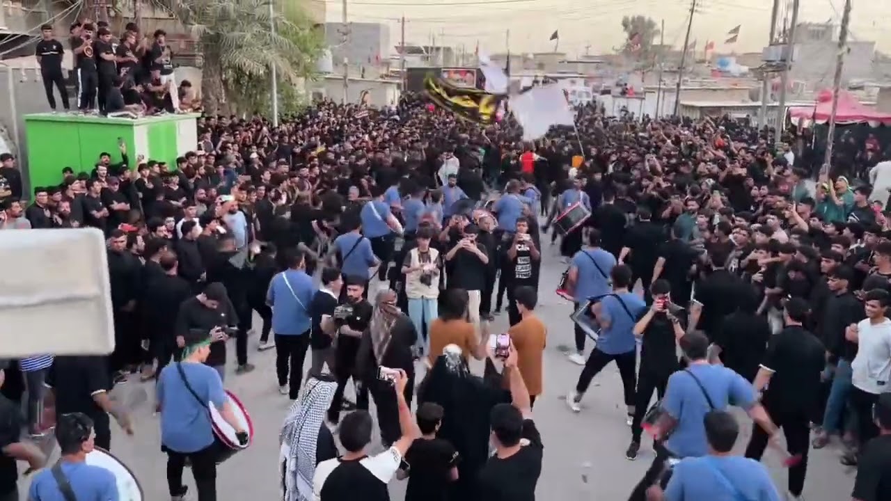 موكب فلاح العكيلي يطيح جف العباس بس ماتطيح الرايه ستعراض في موكب الصدرين نزله قويه 2025#متابعه 