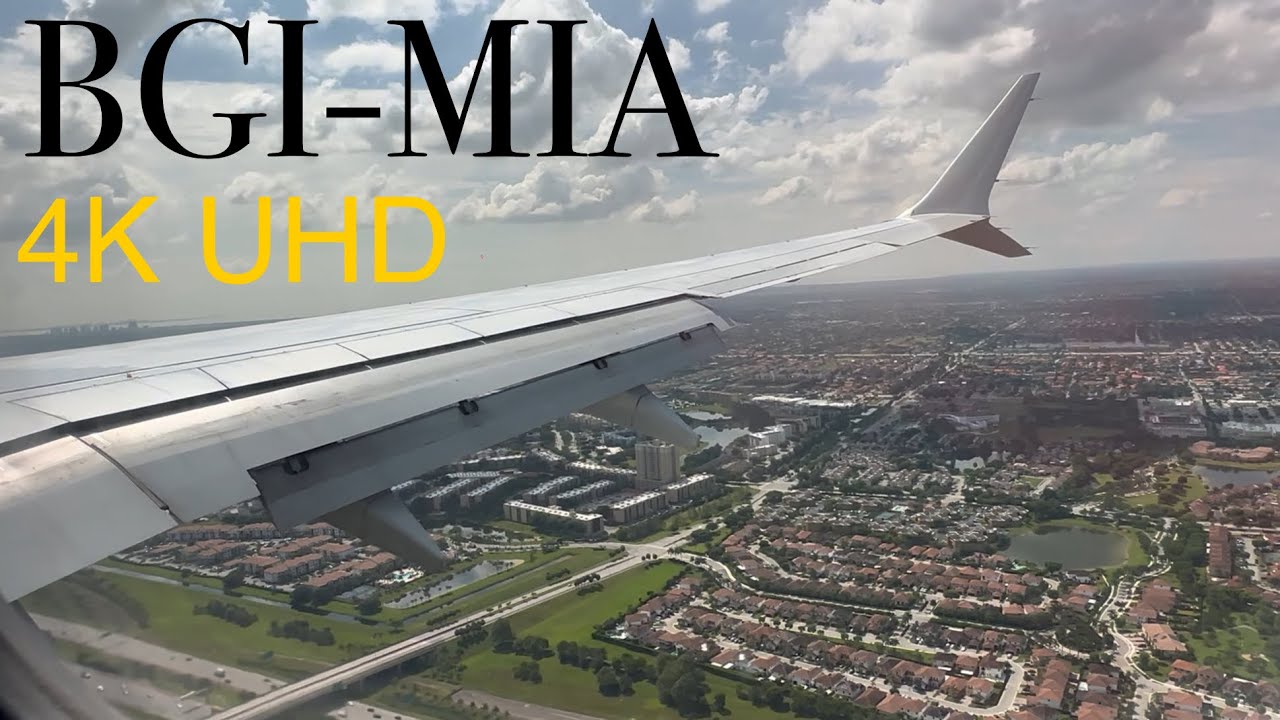 *Full flight* American Airline B737 Max8 BGI-MIA 4KUHD Full flight