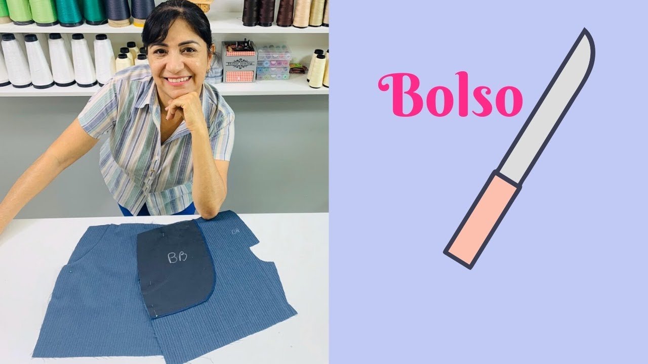 Costurando  BOLSO FACA - Short de Alfaiataria