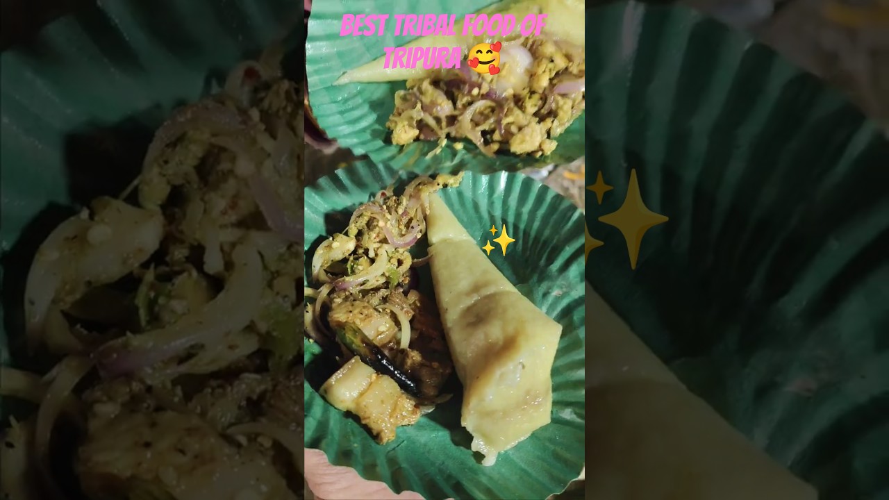Tasting Best Tribal Food Of Tripura ✨❤️ #trending #viral #viralshorts #food #tribal #ytshorts #tasty