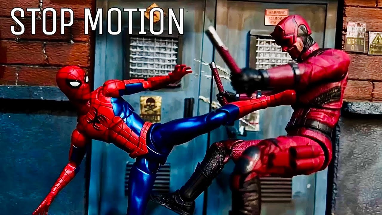 Daredevil vs Spiderman UCM - stop motion 