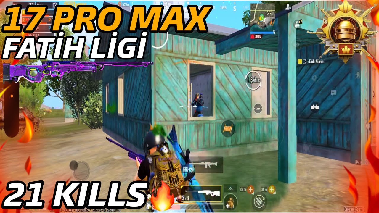 17 PRO MAX TEST | FATİH LİGİ RASTGELE TAKIM 21 KILLS🔥