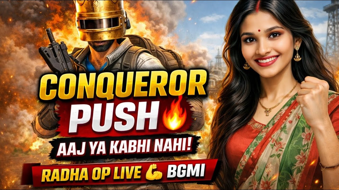 Conqueror Push 🔥 Aaj Ya Kabhi Nahi | Radha OP Live 💪 BGMI
