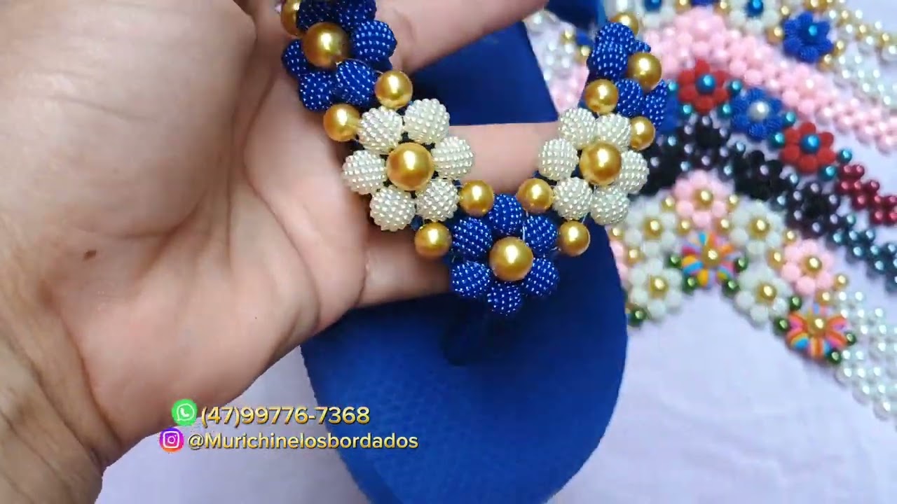 Tramas de Pérolas para Chinelos 🌸✨
