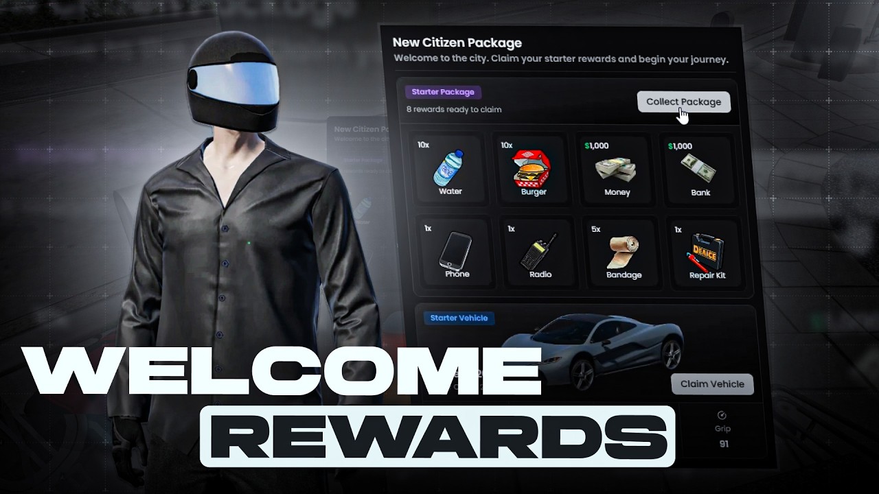 FREE FiveM Welcome Rewards Script | QBox | QBCore | ESX