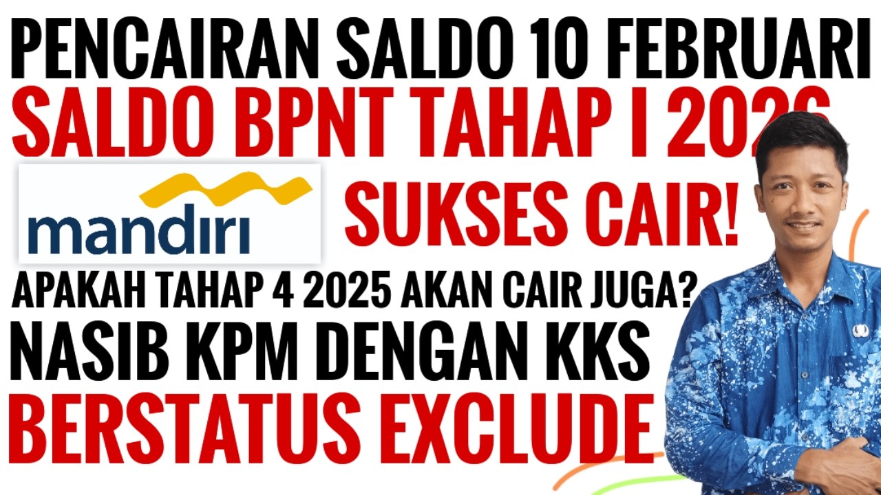 SALDO BPNT TAHAP I 2026 CAIR UNTUK KKS MANDIRI❗️APA JUGA MUNGKIN TAHAP 4 2025 DICAIRKAN JUGA❓️