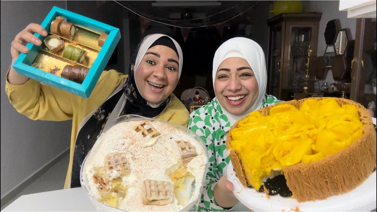 جربنا السوشي الحلو لأول مرة 💃🏽🫣الكنافة بالتلج قصة تانية 🤣