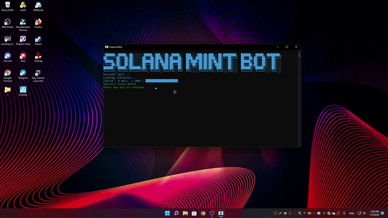 SOLANA MINTBOT | NFT BOT /  AUTOMINT FREE | BEST SOLANA MINT BOT