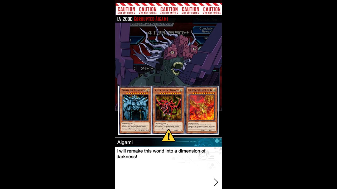 Yugioh Duel Links - Corrupted Aigami Vs 3 Egyptian Gods!