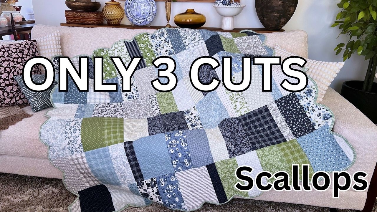 Can You Handle a Scalloped Edge? Only 3-Cuts Layer Cake Quilt
