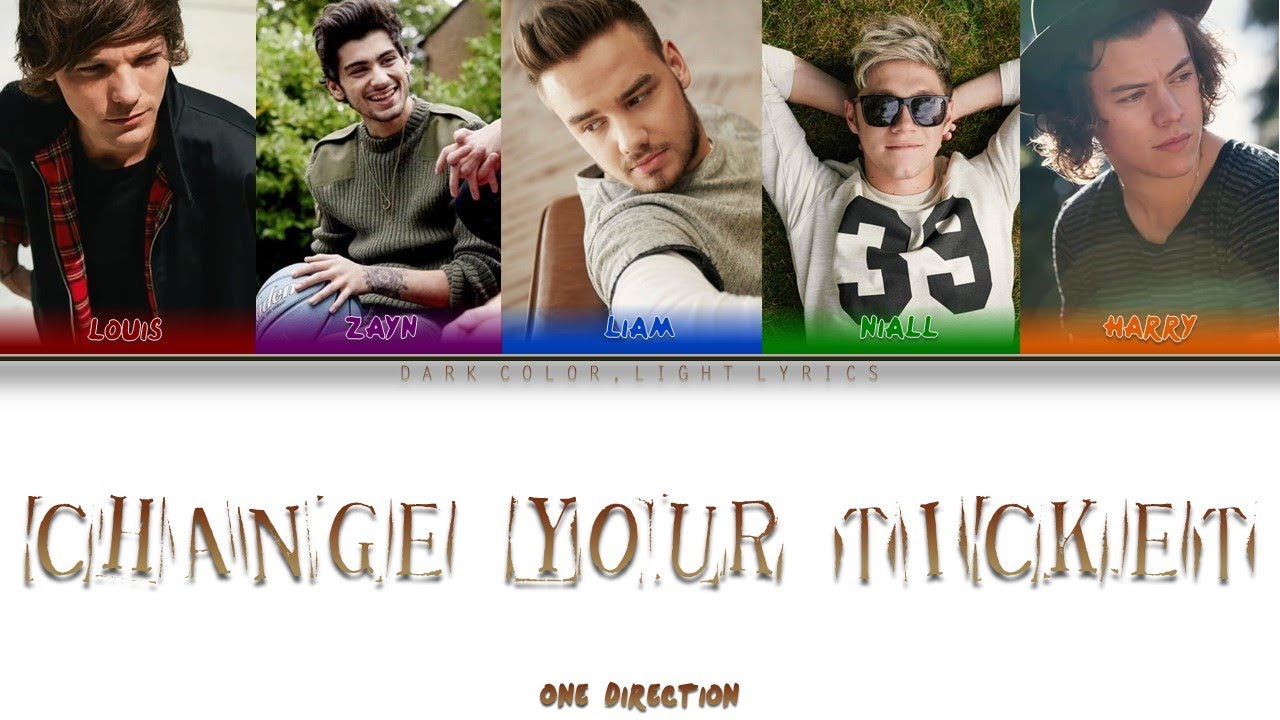 One Direction 'Change Your Ticket' Lyrics [Color Coded ENG_ESP]