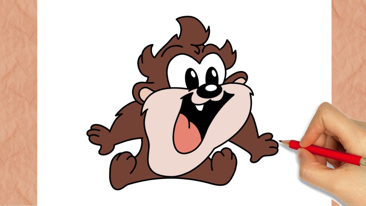Como Dibujar al DEMONIO DE TAZMANIA BEBE I paso a paso