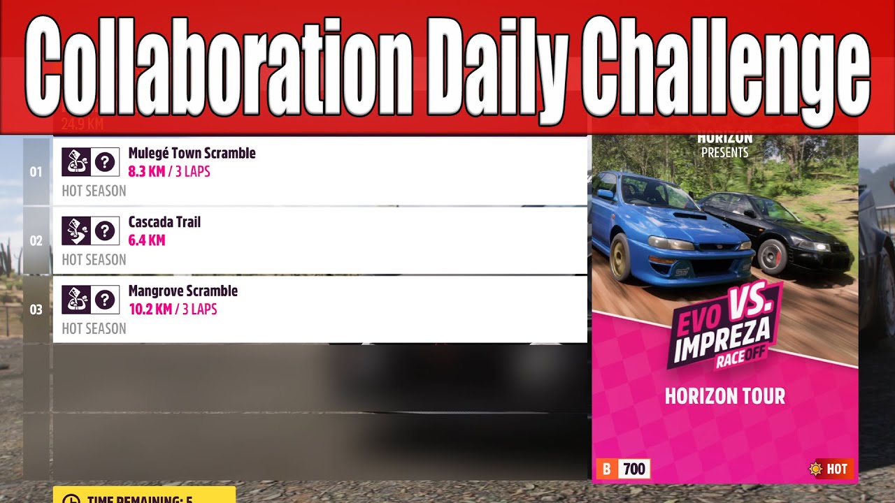 Forza Horizon 5 Collaboration Daily Challenge Complete a Horizon Tour