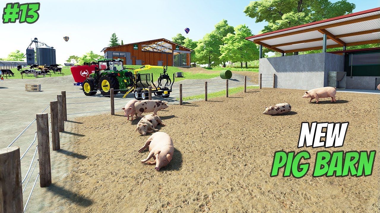 LARGE PIG BARN FOR 270 PIGS | FARMING SIMULATOR 22 #13 IN HINDI