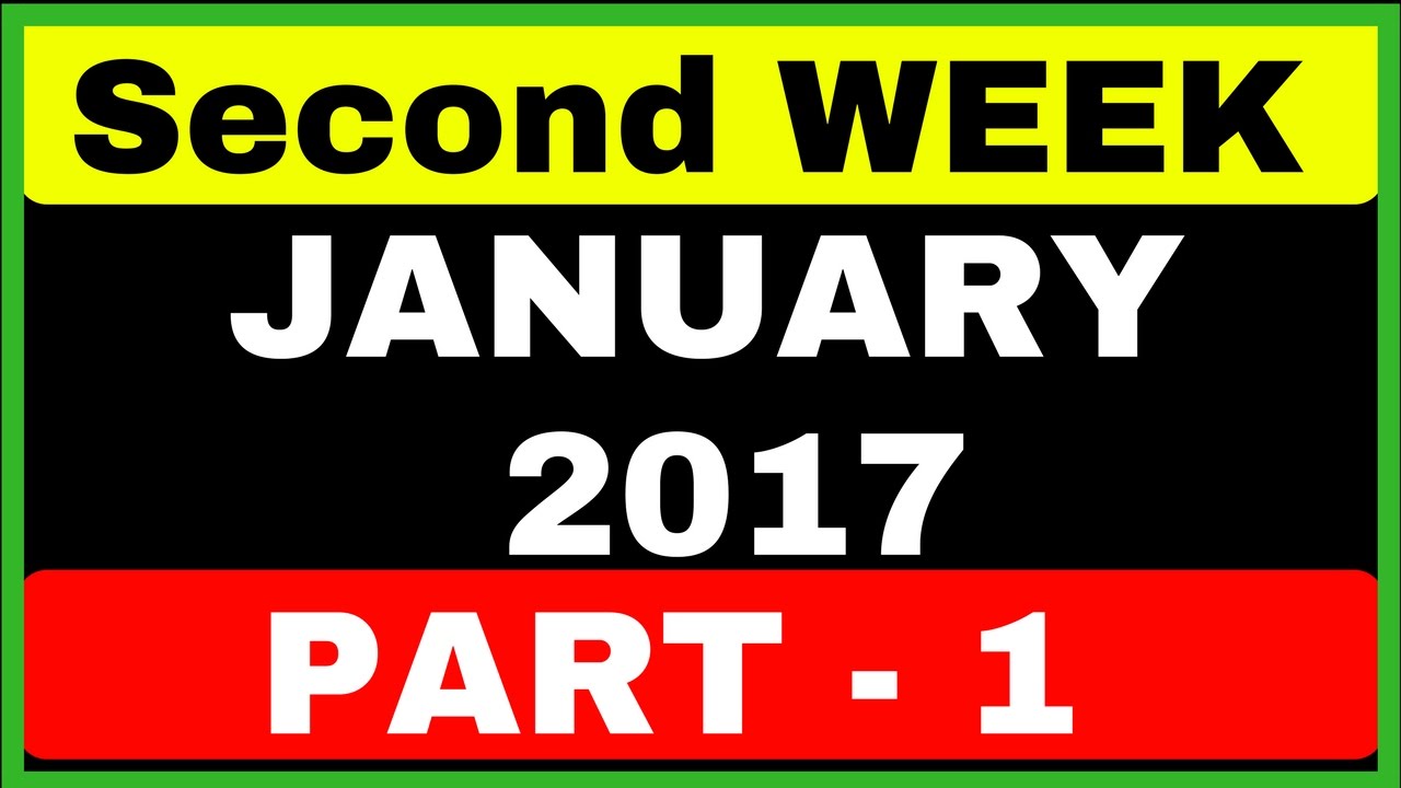 (Hindi) January Second Week Part - 1 | MCQ Current Affairs for (BANK,SSC,RAILWAY,other Govt Exams)
