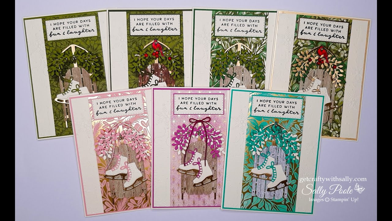 Sneak Peek of New Stampin' Up! Online Exclusives SOPHISTICATED SLED and SEASON OF GREEN & GOLD DSP!