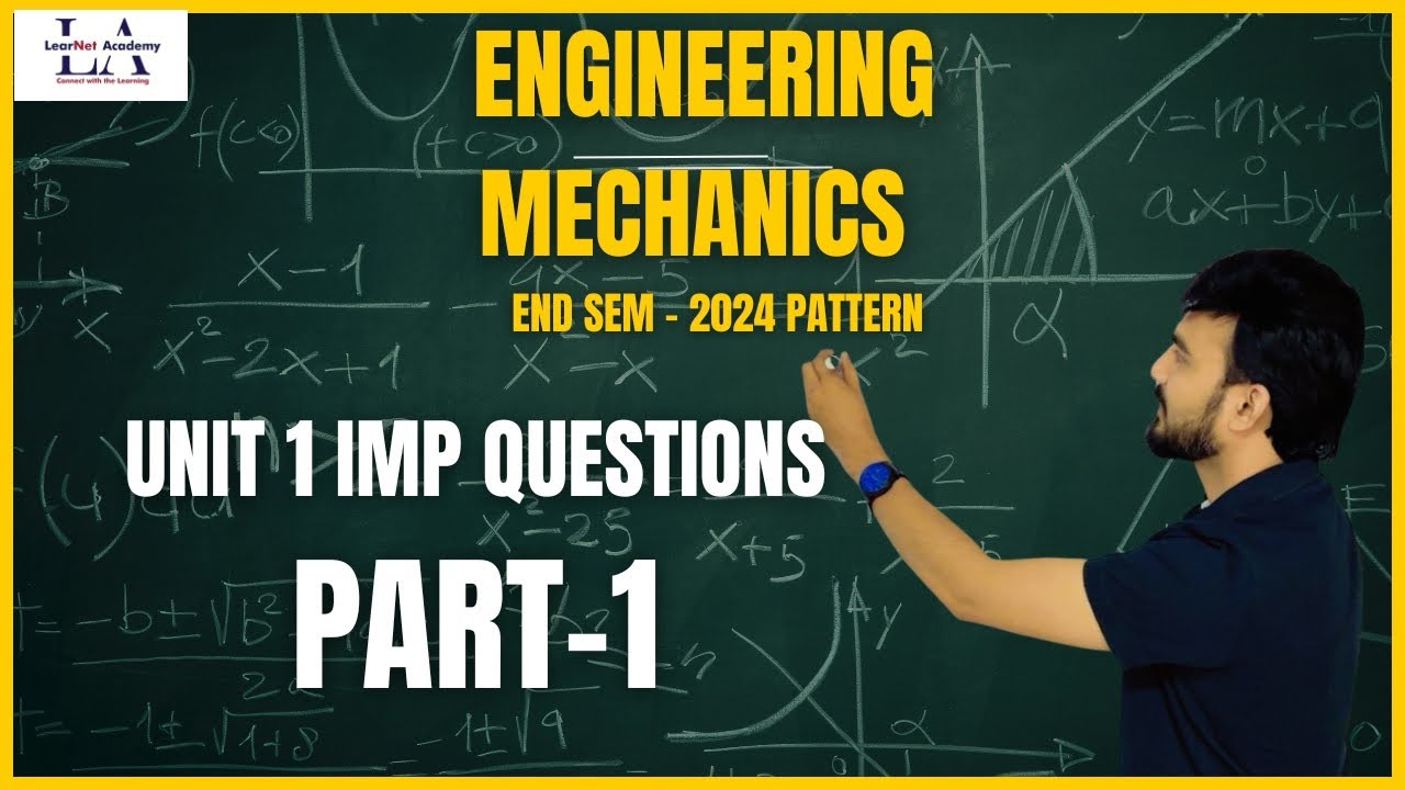 Engineering Mechanics | SPPU Pune University | Unit 1 Important Question in End Sem Examination.