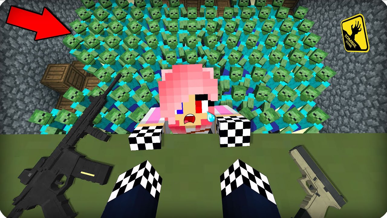😱Главное не смотреть вниз! [ЧАСТЬ 44] Зомби апокалипсис в майнкрафт! - (Minecraft - Сериал) ШЕДИ МЕН