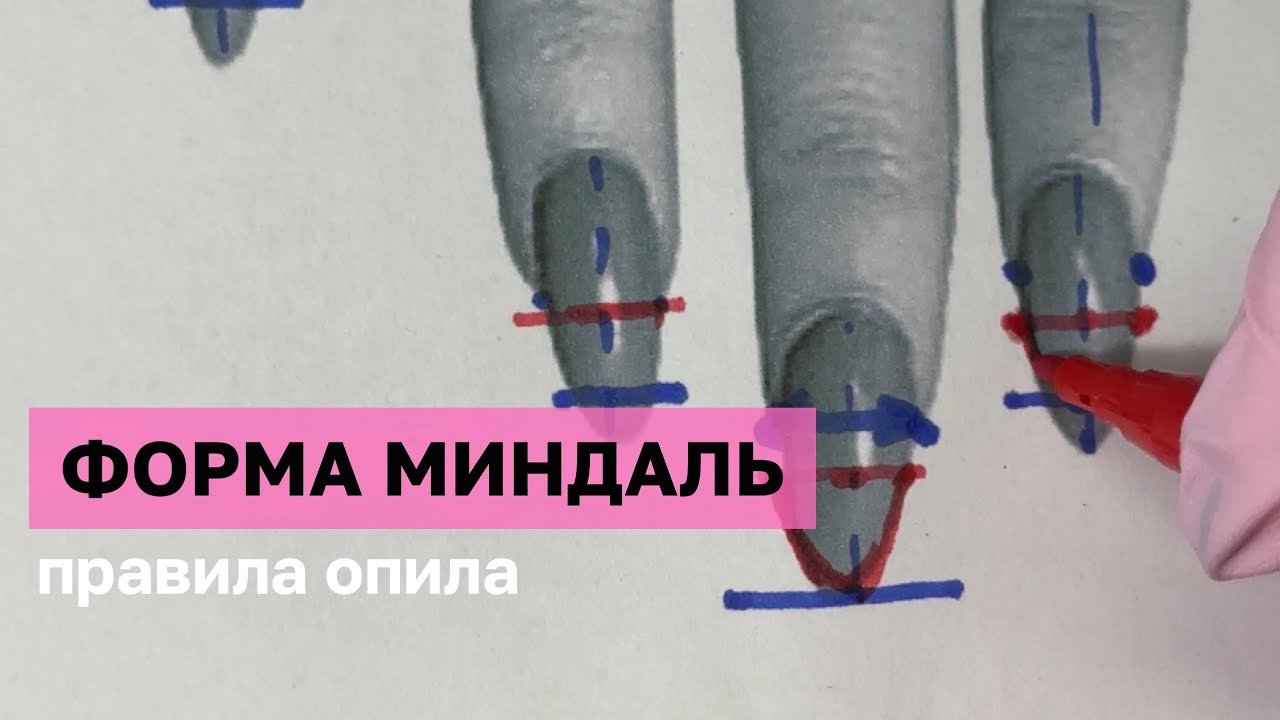 Форма миндаль. Правила опила. Как опилить миндальную форму. Часть 1.