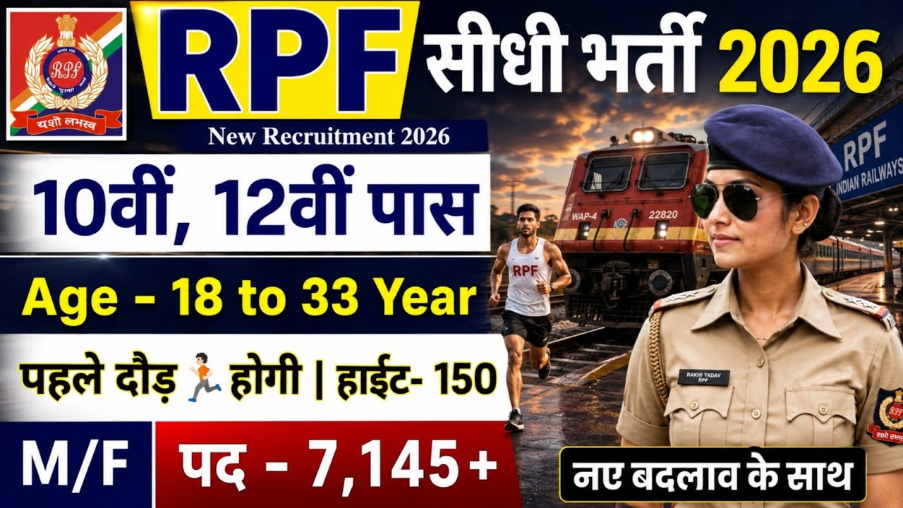 RPF Constable Recruitment 2026 | RPF SI Constable Vacancy 2026 | 10th Pass Govt Job |RPF Bharti 2026