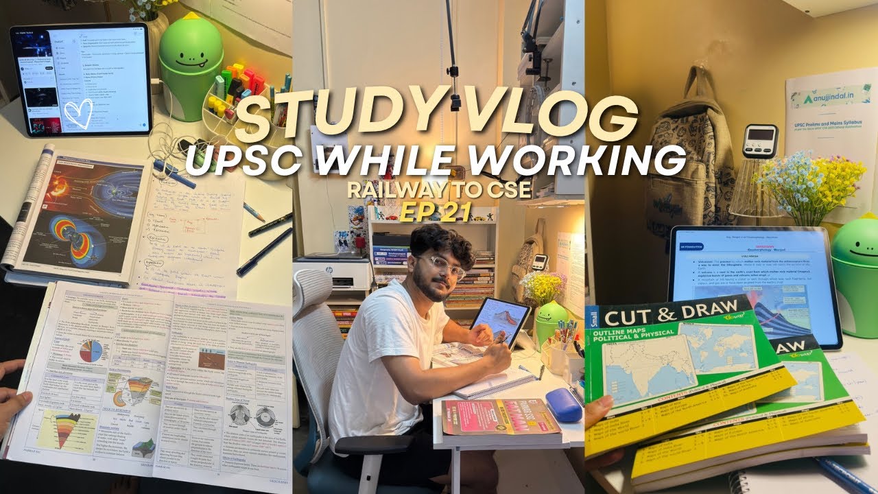 📚Study Vlog | RAILWAY TO UPSC CSE | MOTIVATION 