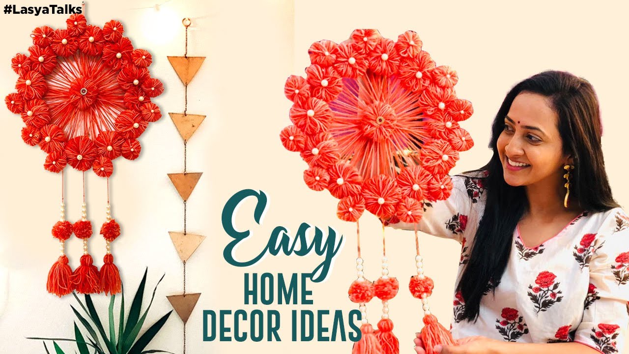 Lasya Talks|| DIY || Woolen Wall Hangings | Easy DIY Room Decor ||