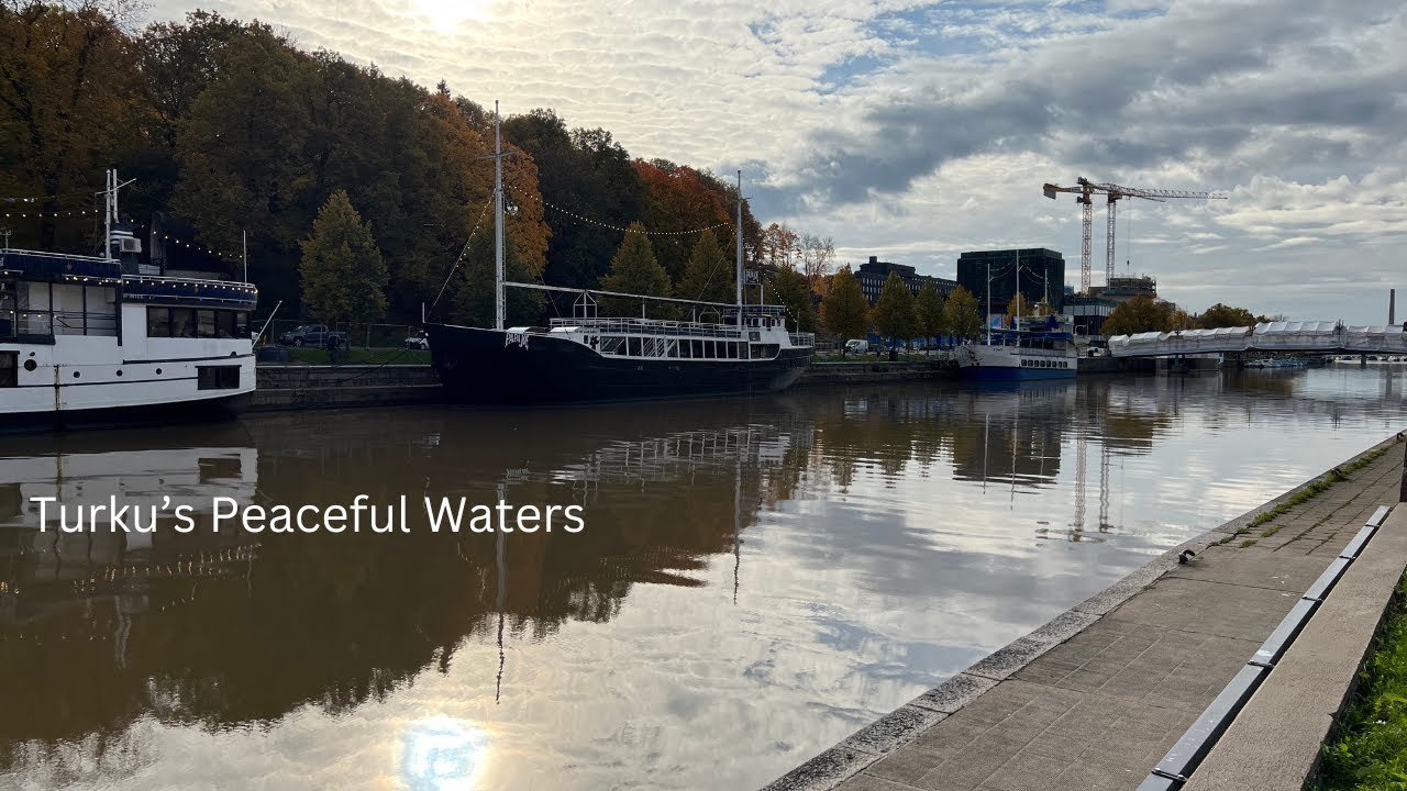 Turku&rsquo;s Waterfront: Ships, City, and Calm at Noon