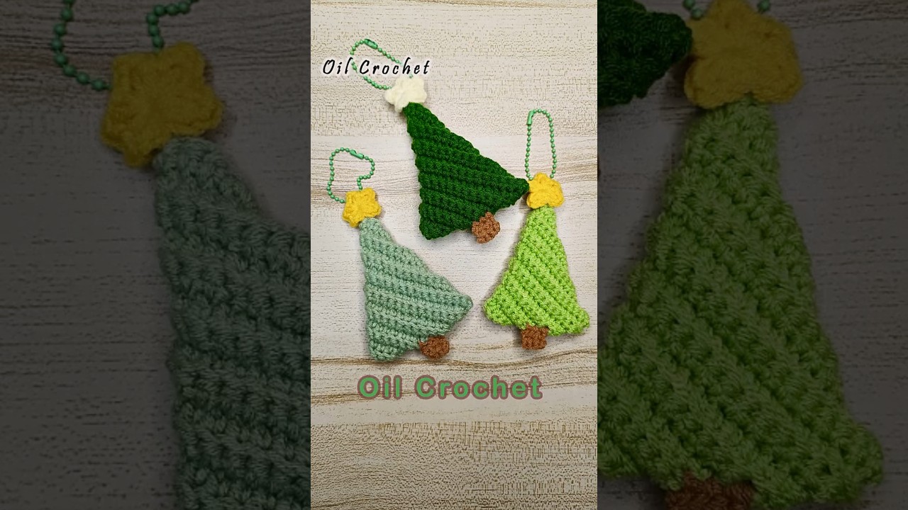 Crochet Christmas Tree 🎄🌲 Christmas Ornaments OO79