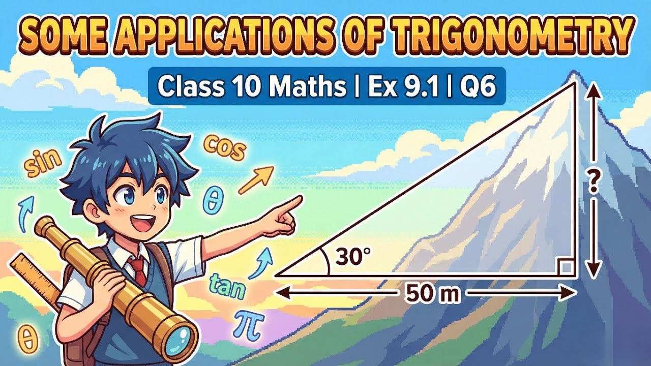 Class 10 Maths | Chapter 9 Exercise 9.1 Question 6 | Some Applications of Trigonometry
