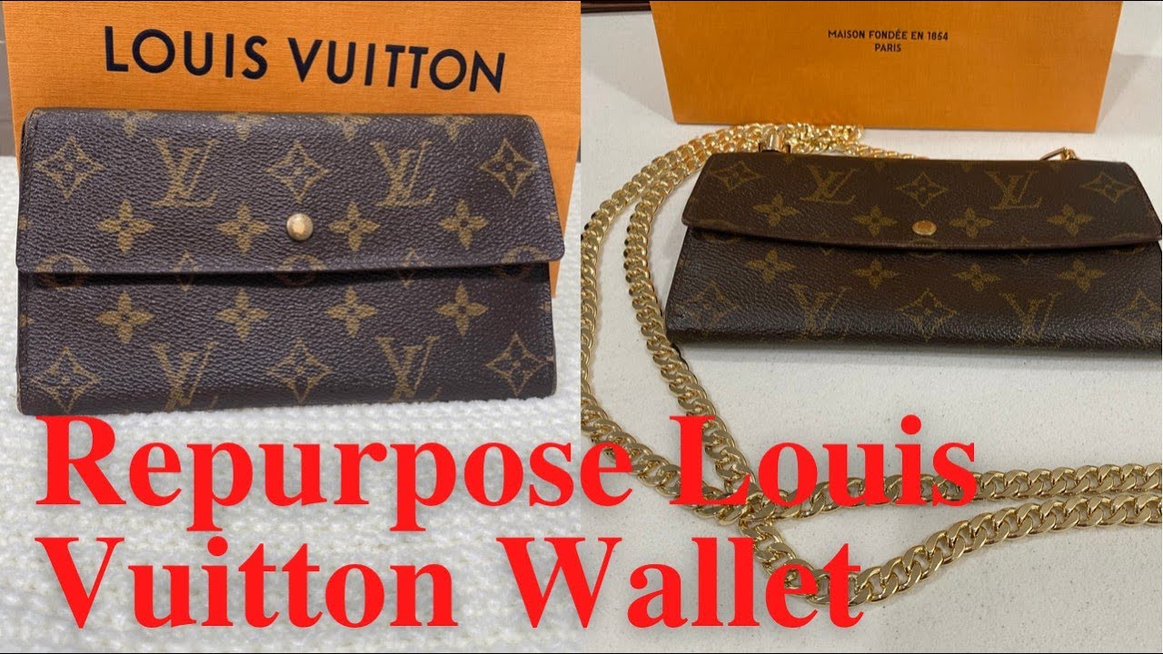 Как переделать кошелек Louis Vuitton Monogram в сумку через плечо своими руками @luxeforless #diy